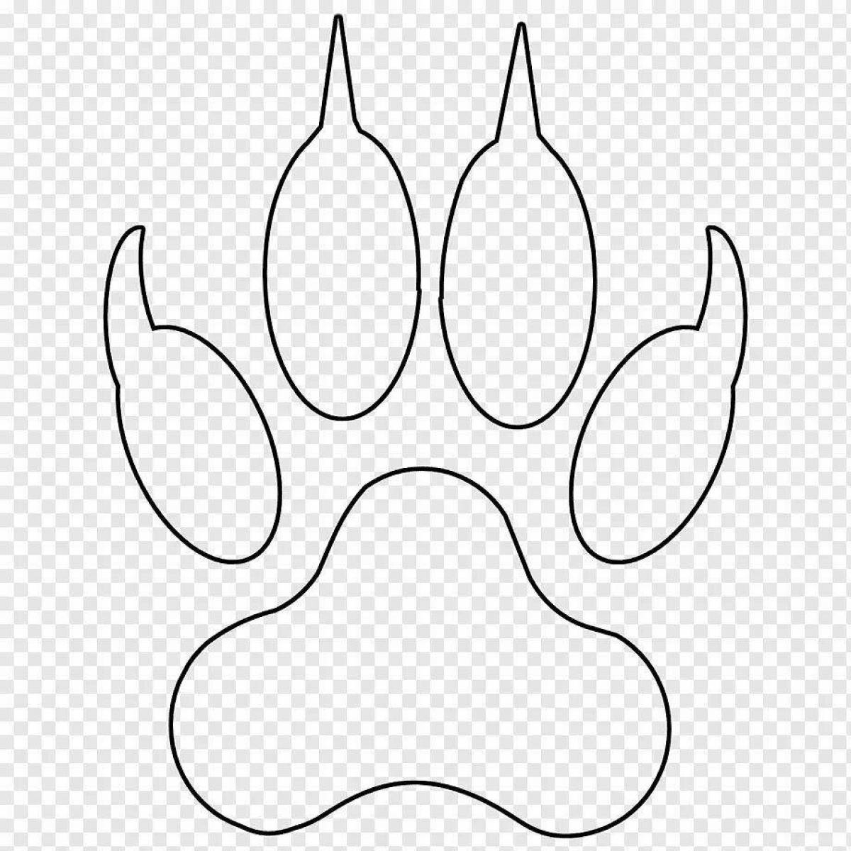 Раскраска Раскраска светящиеся следы лисы