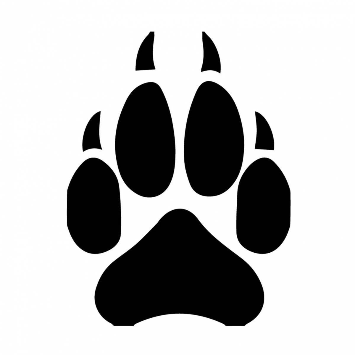 Раскраска Раскраска следы блестящей лисы