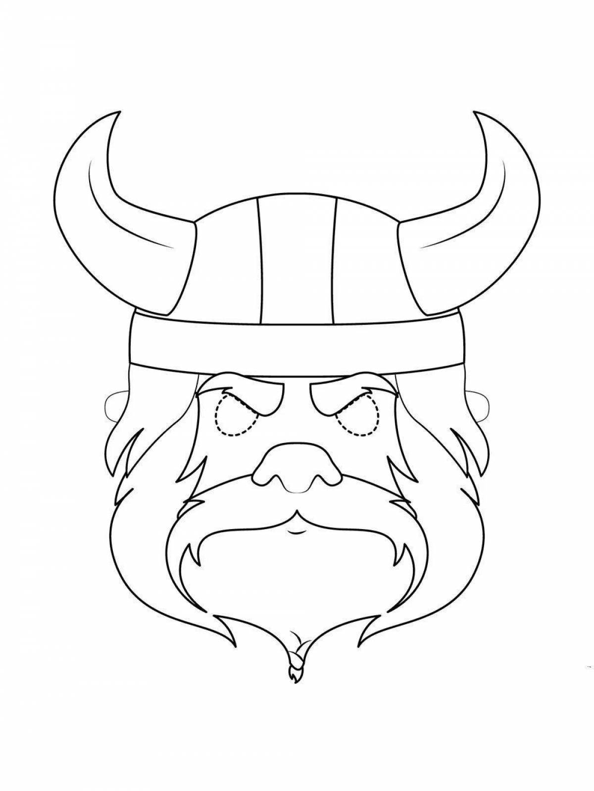 Coloring majestic Viking faces