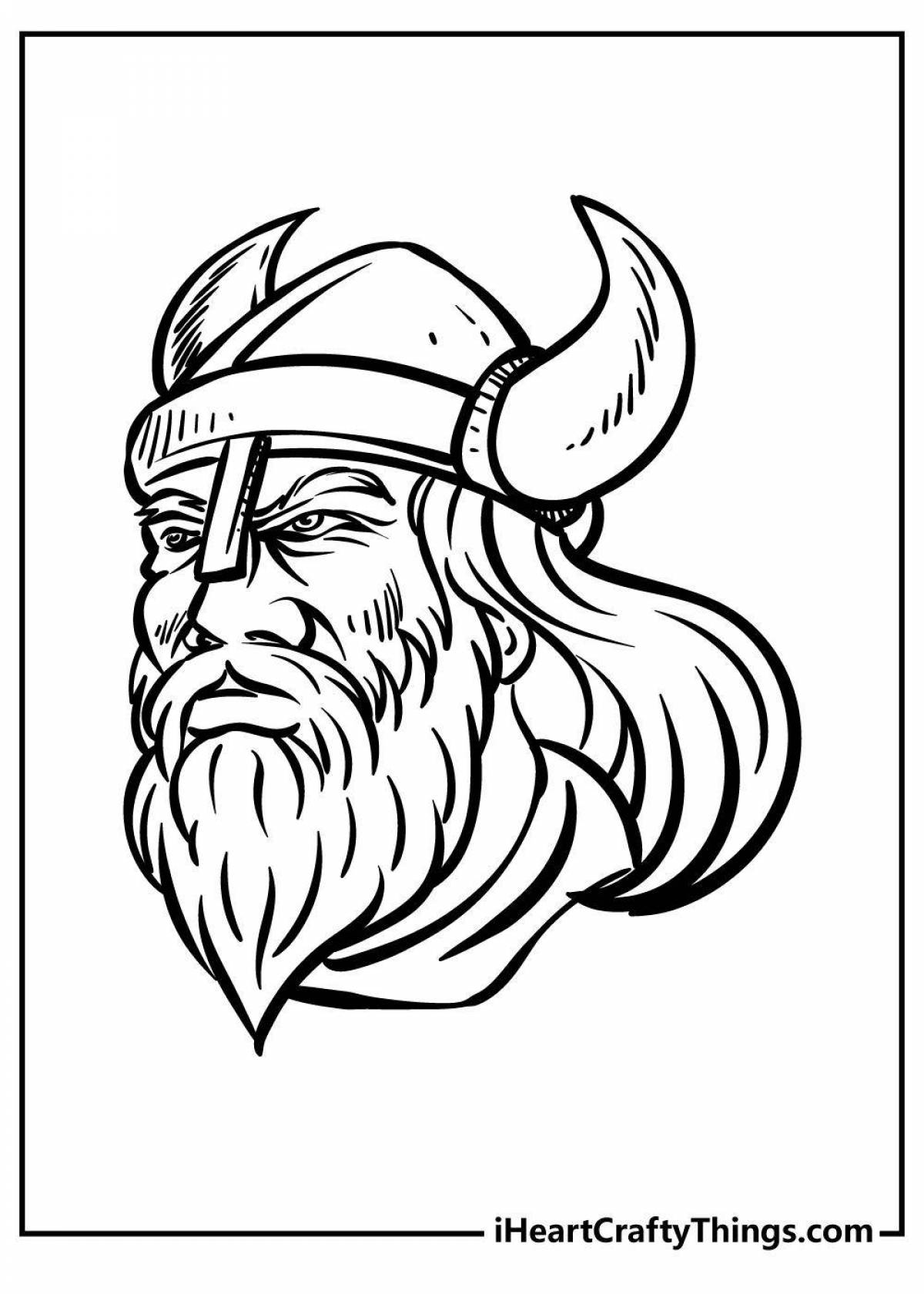 Viking scary faces coloring book