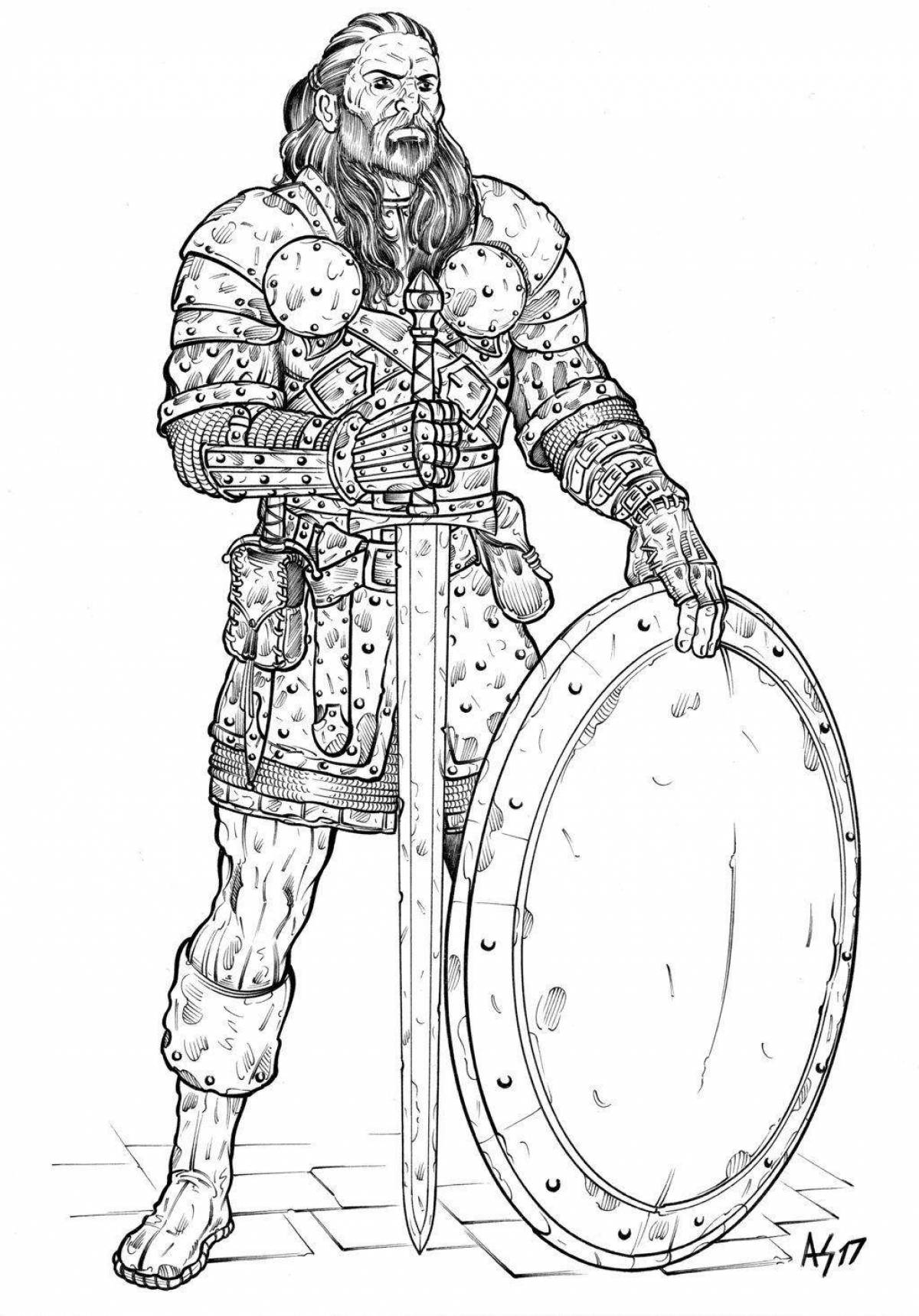 Viking fierce face coloring book