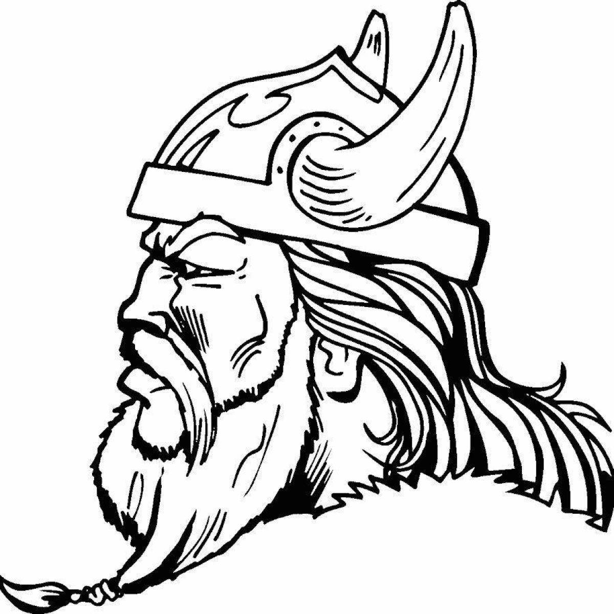 Colouring gorgeous viking faces