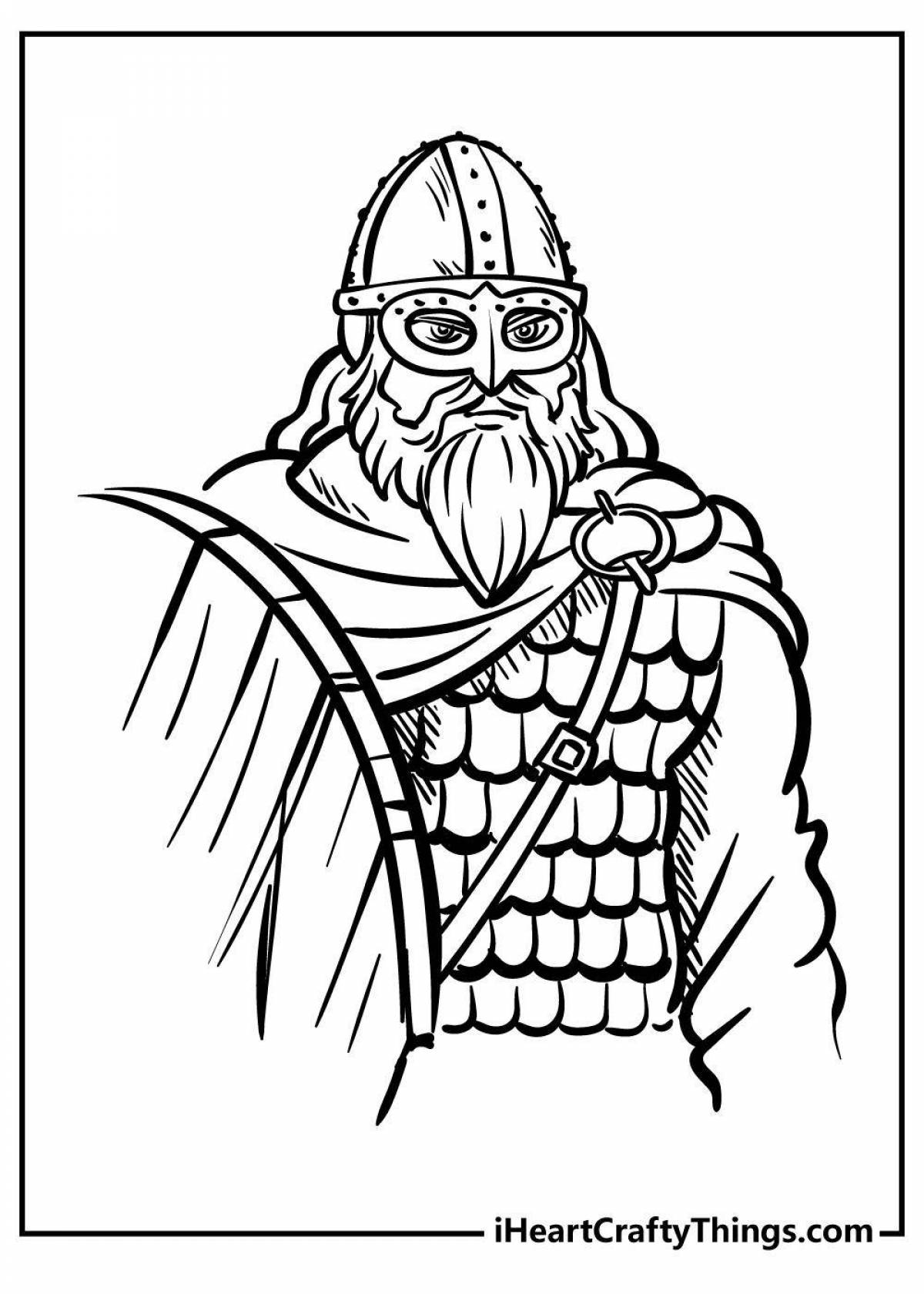 Fine Viking face coloring book