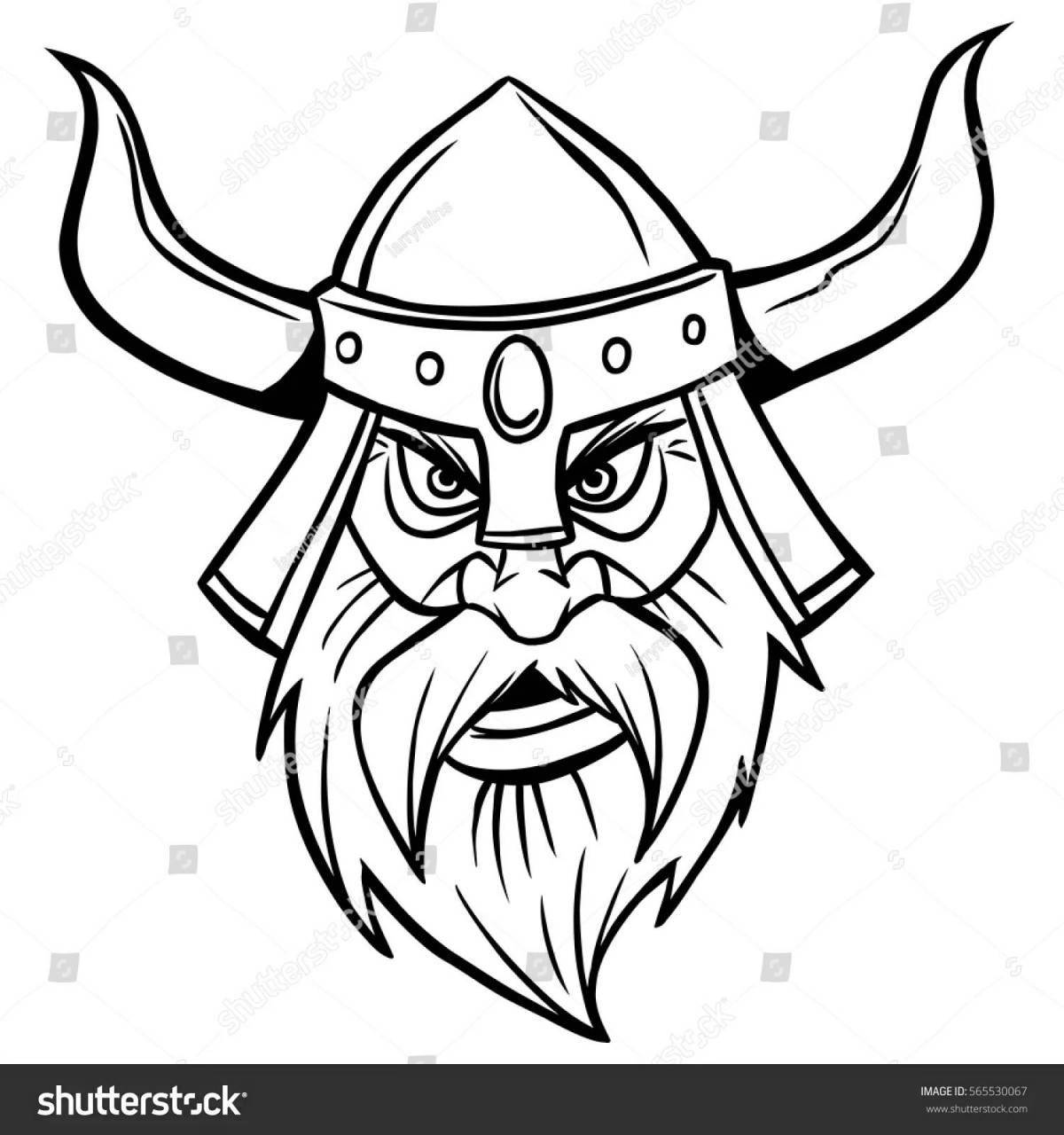 Viking king face painting