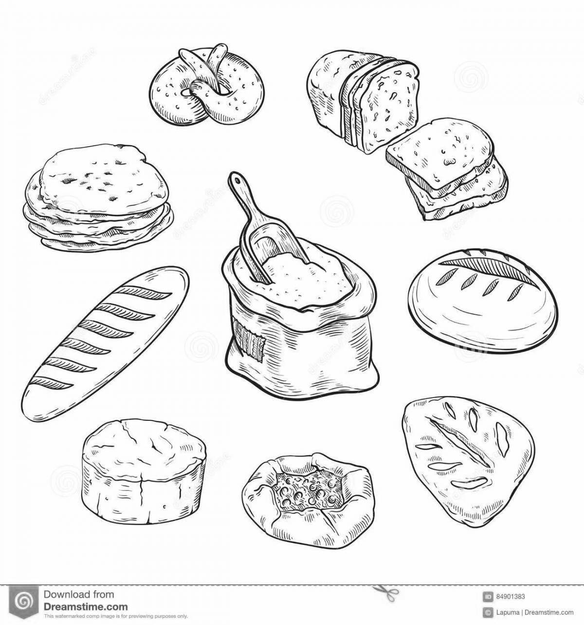 Adorable pastry coloring page