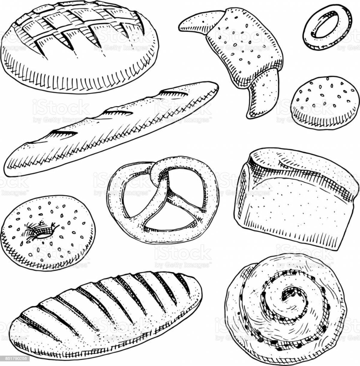Coloring page unusual flour products