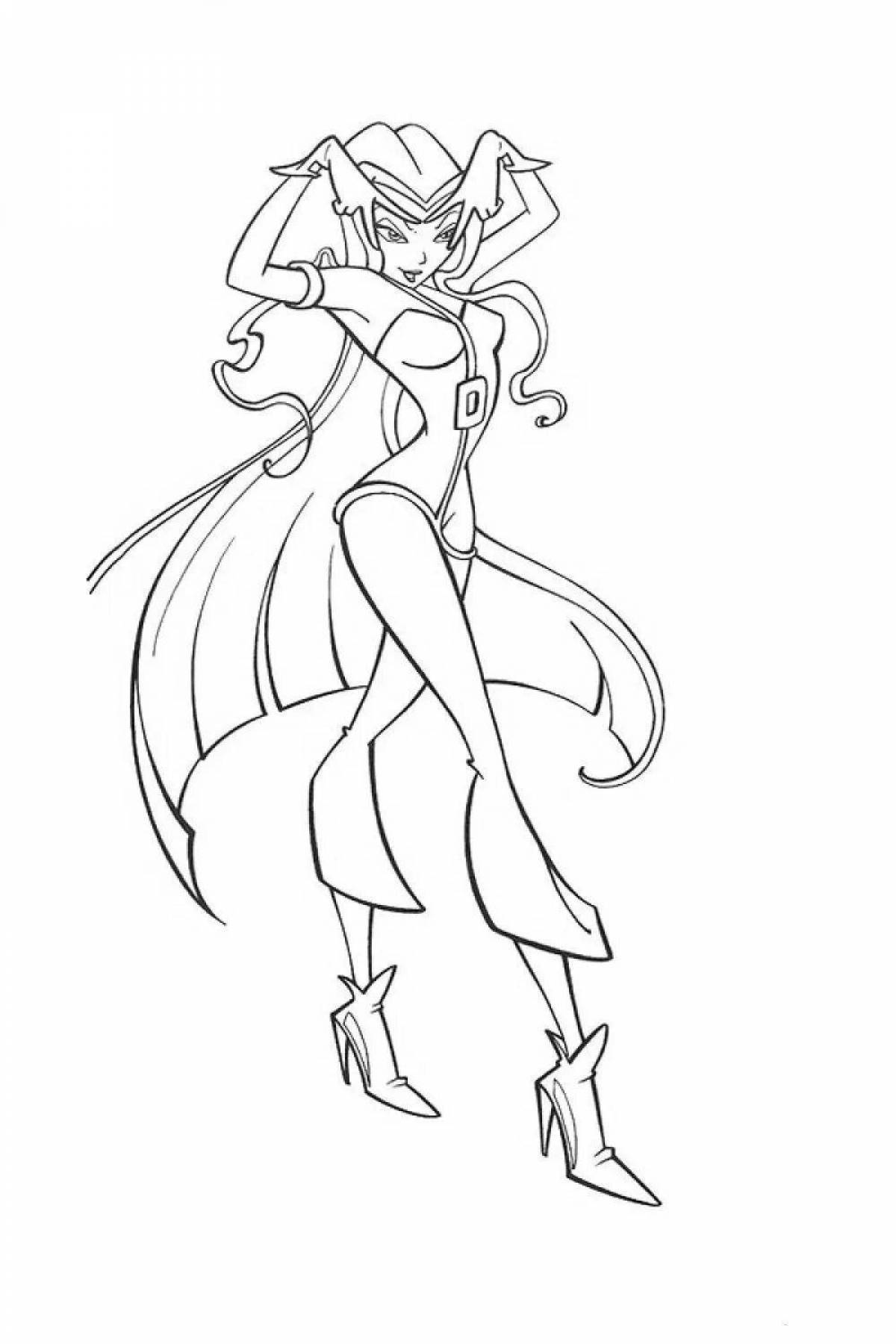 Awesome winx trix coloring page