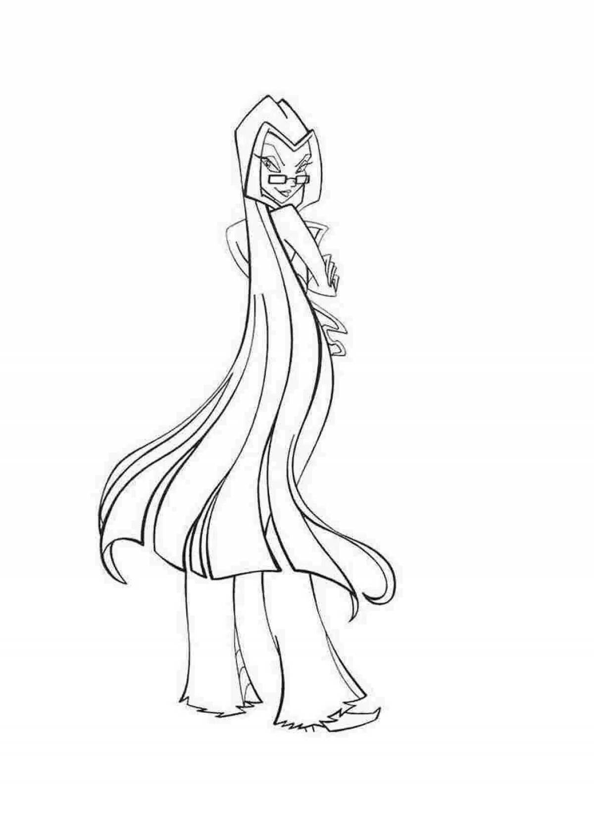 Winx trix animated coloring page