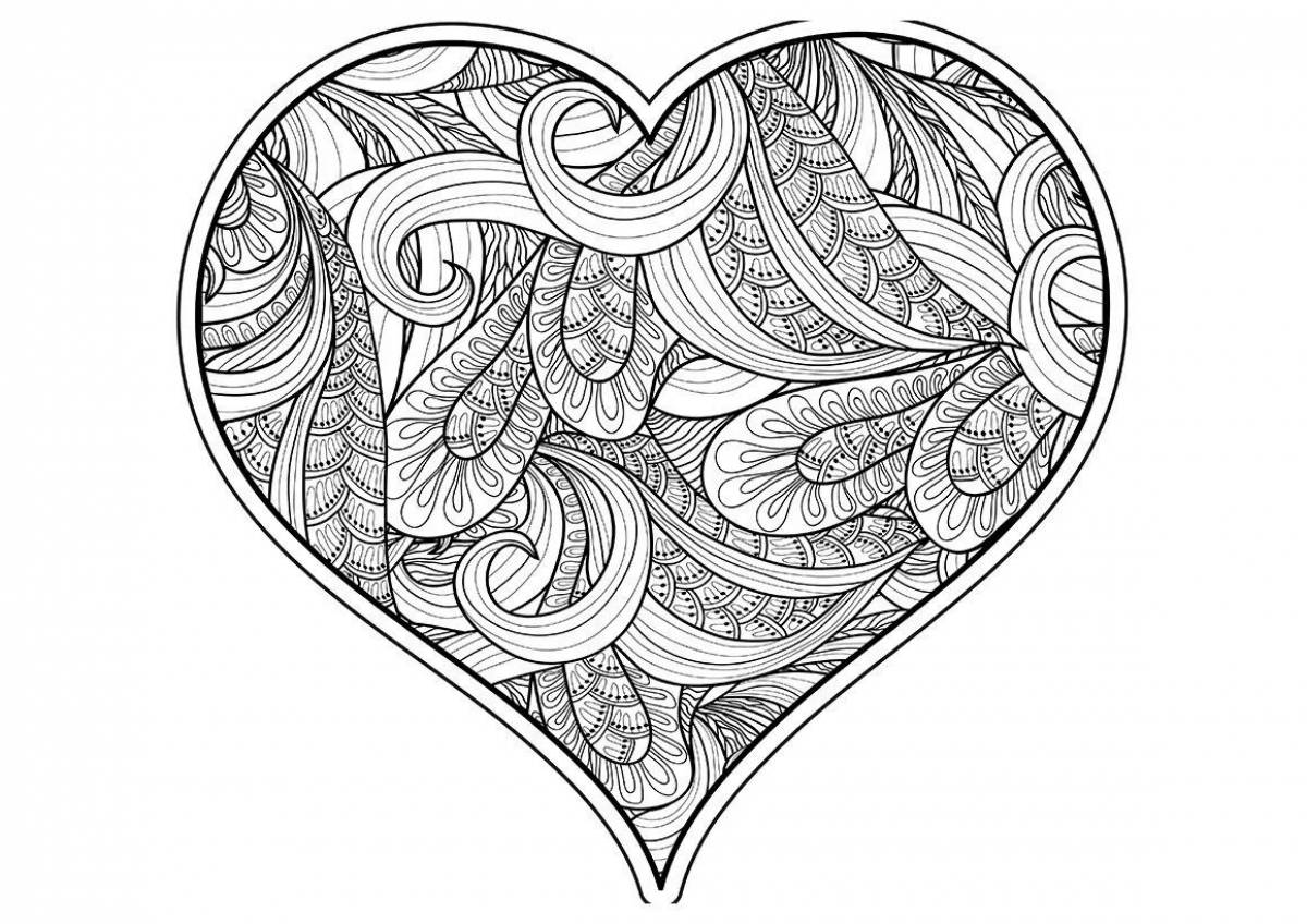 Joyful coloring complex heart