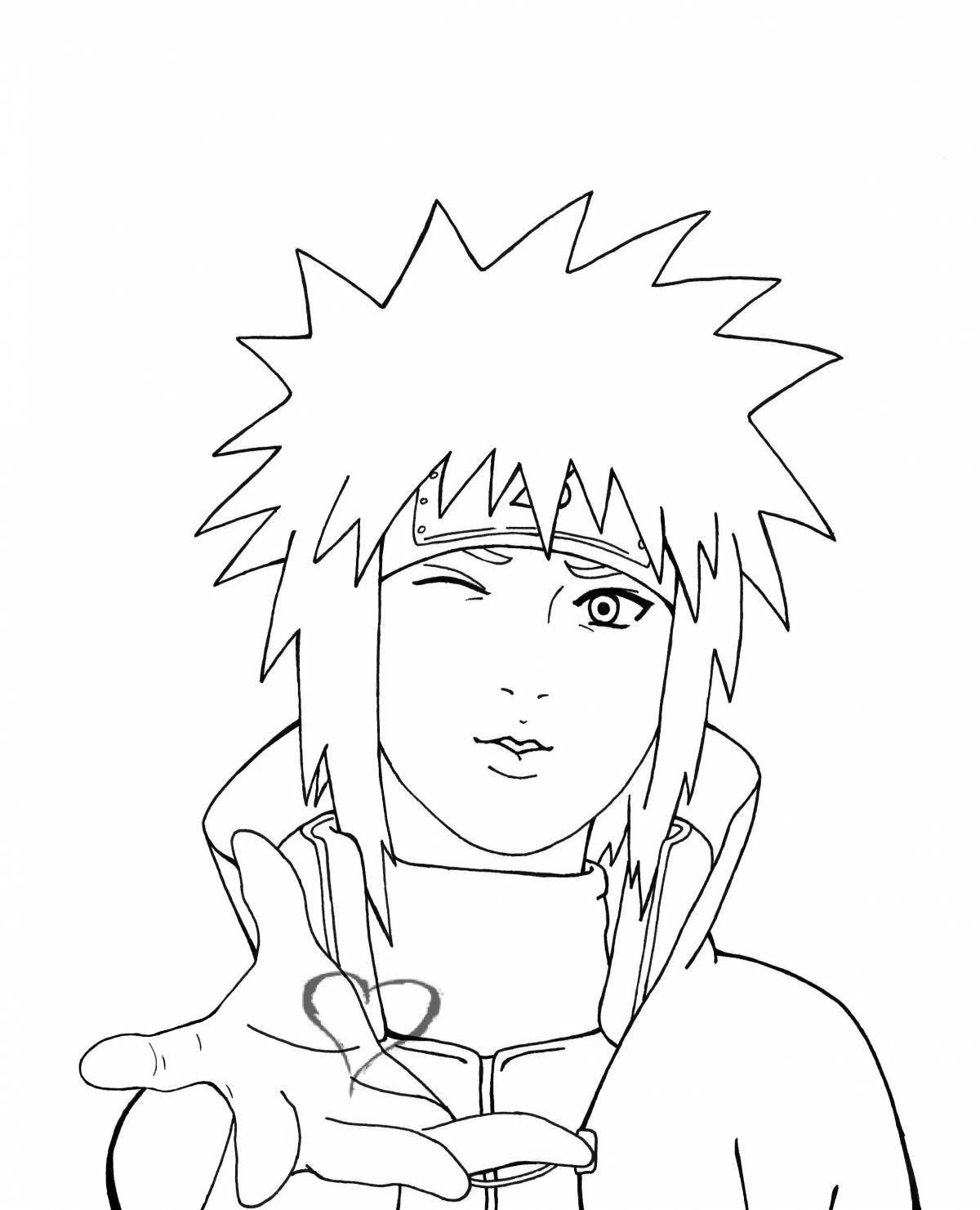 Fancy naruto minato coloring book