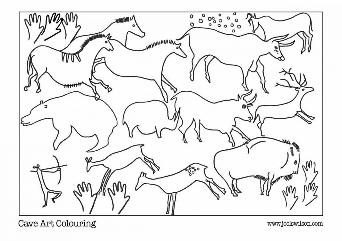 Great stone age coloring book