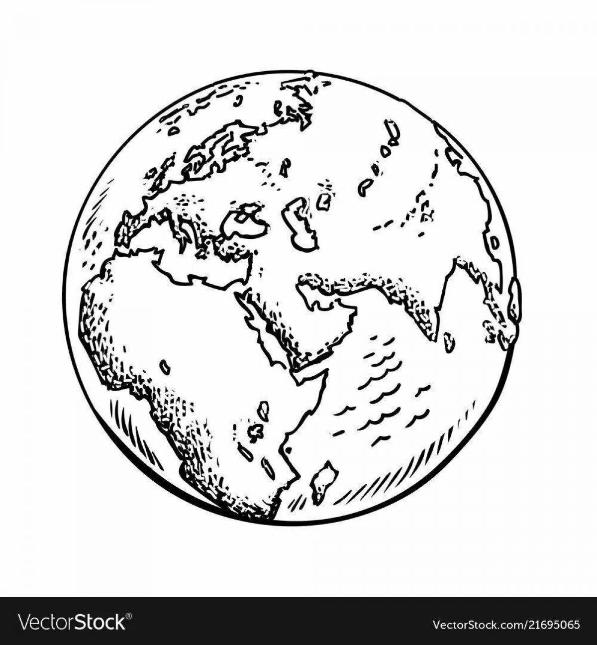 Exquisite earth structure coloring book