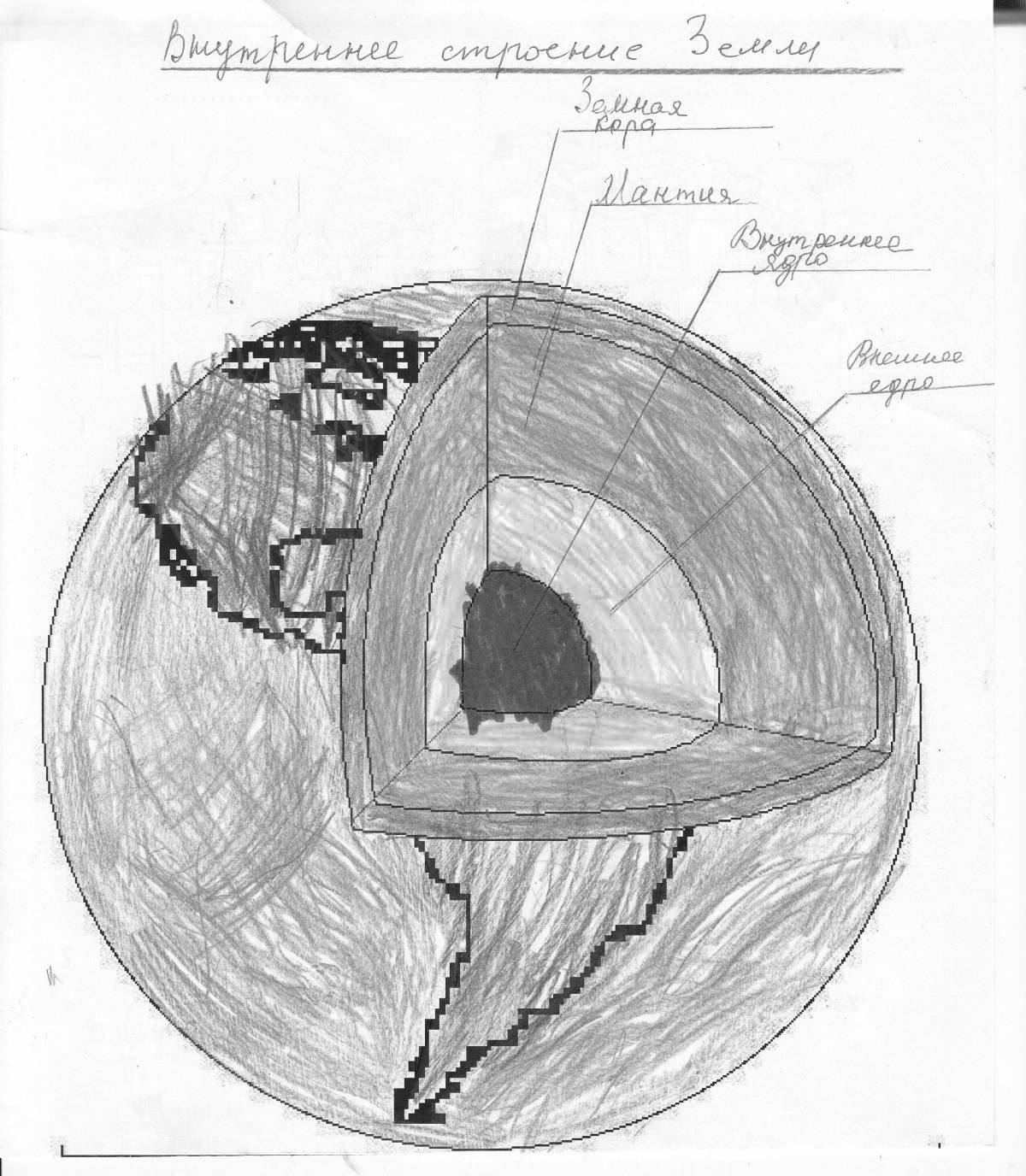 Terrific earth structure coloring page
