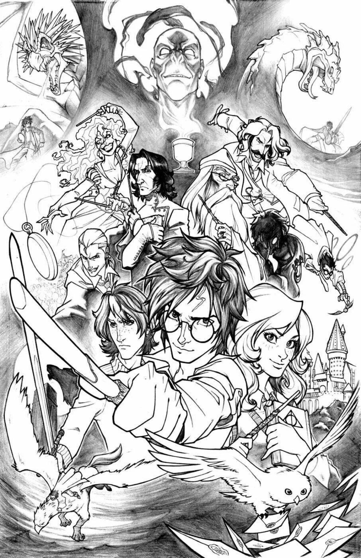 Photo Rampant Goblet of Fire coloring page