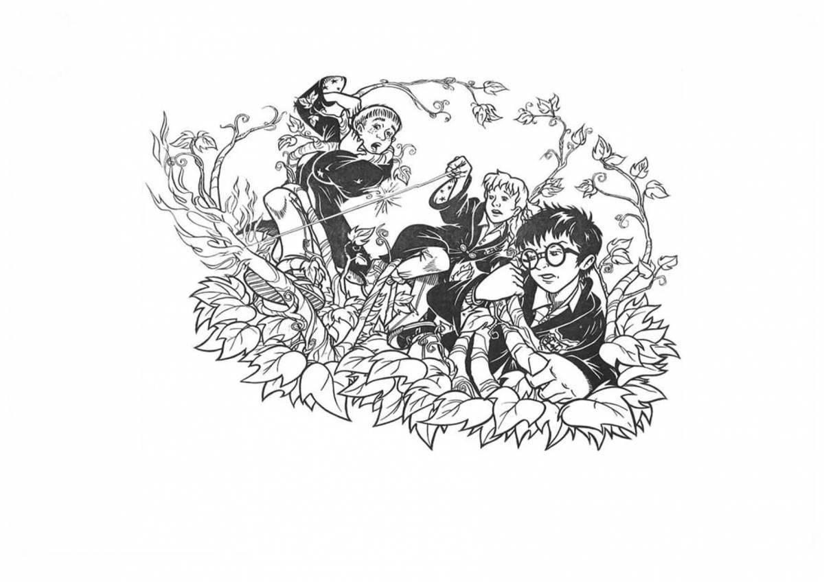 Photo Coloring goblet of fire with bright colors