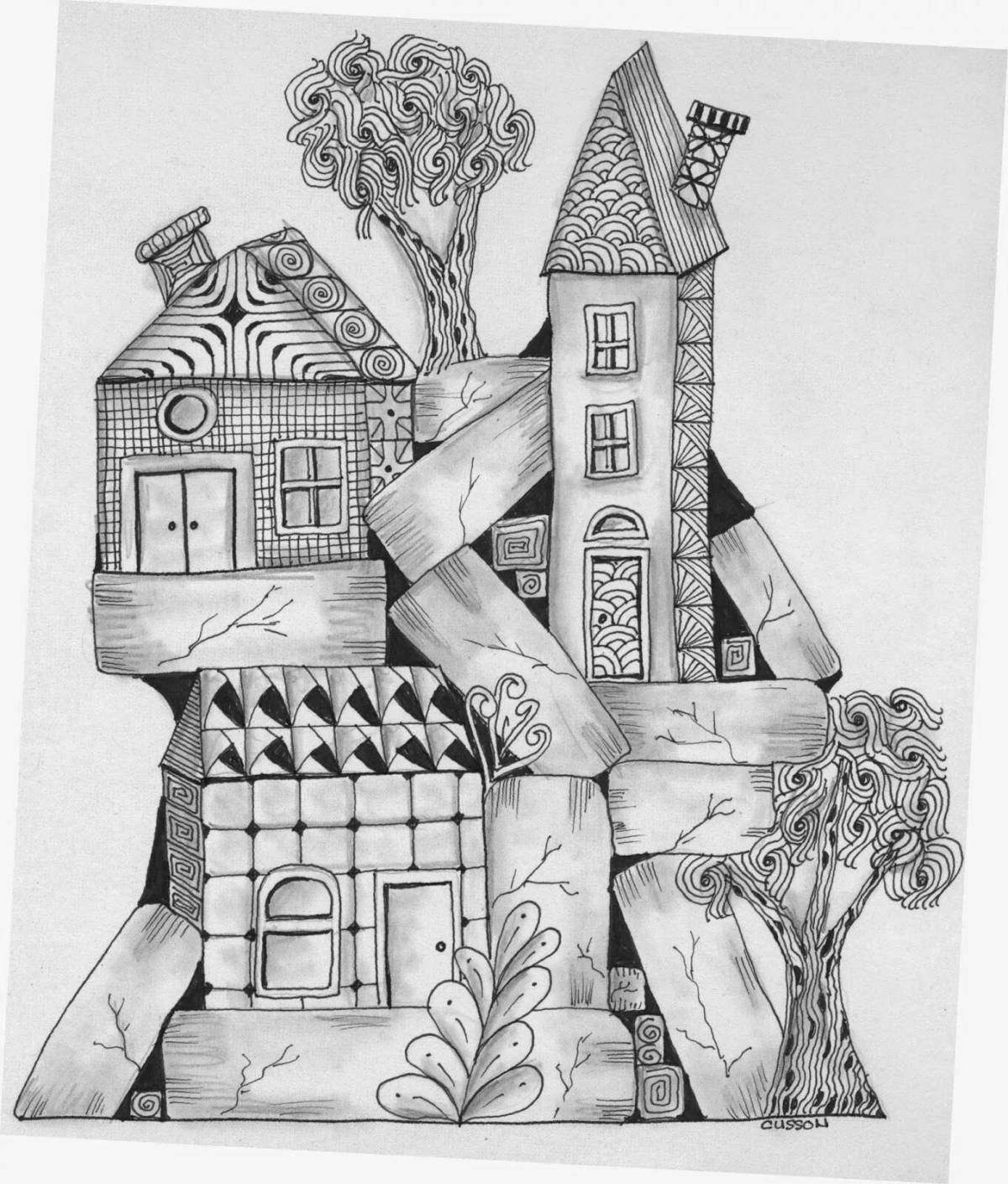 «Необычный дом» и «Сказочный лес» — новые раскраски-плакаты - Папамамам — МИФ
