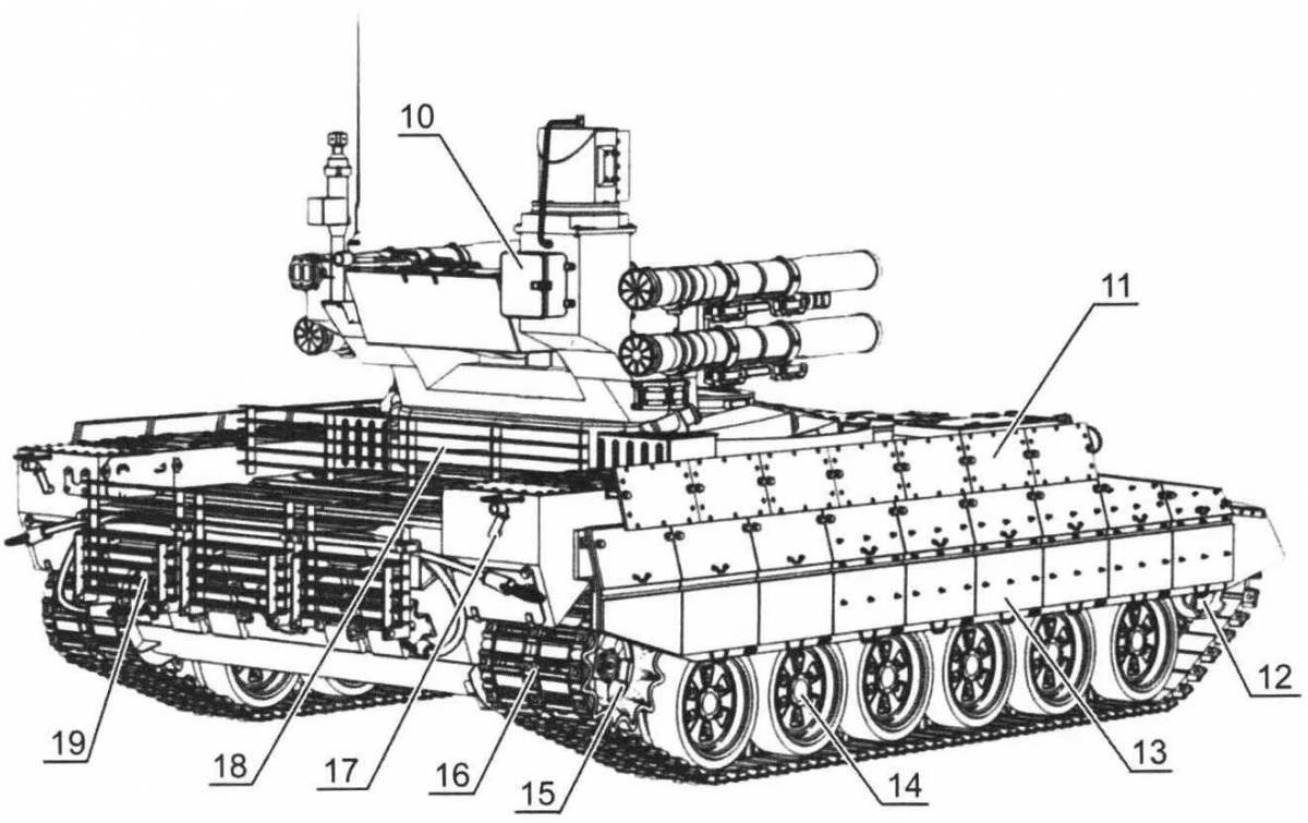 Красочно иллюстрированный танк-терминатор