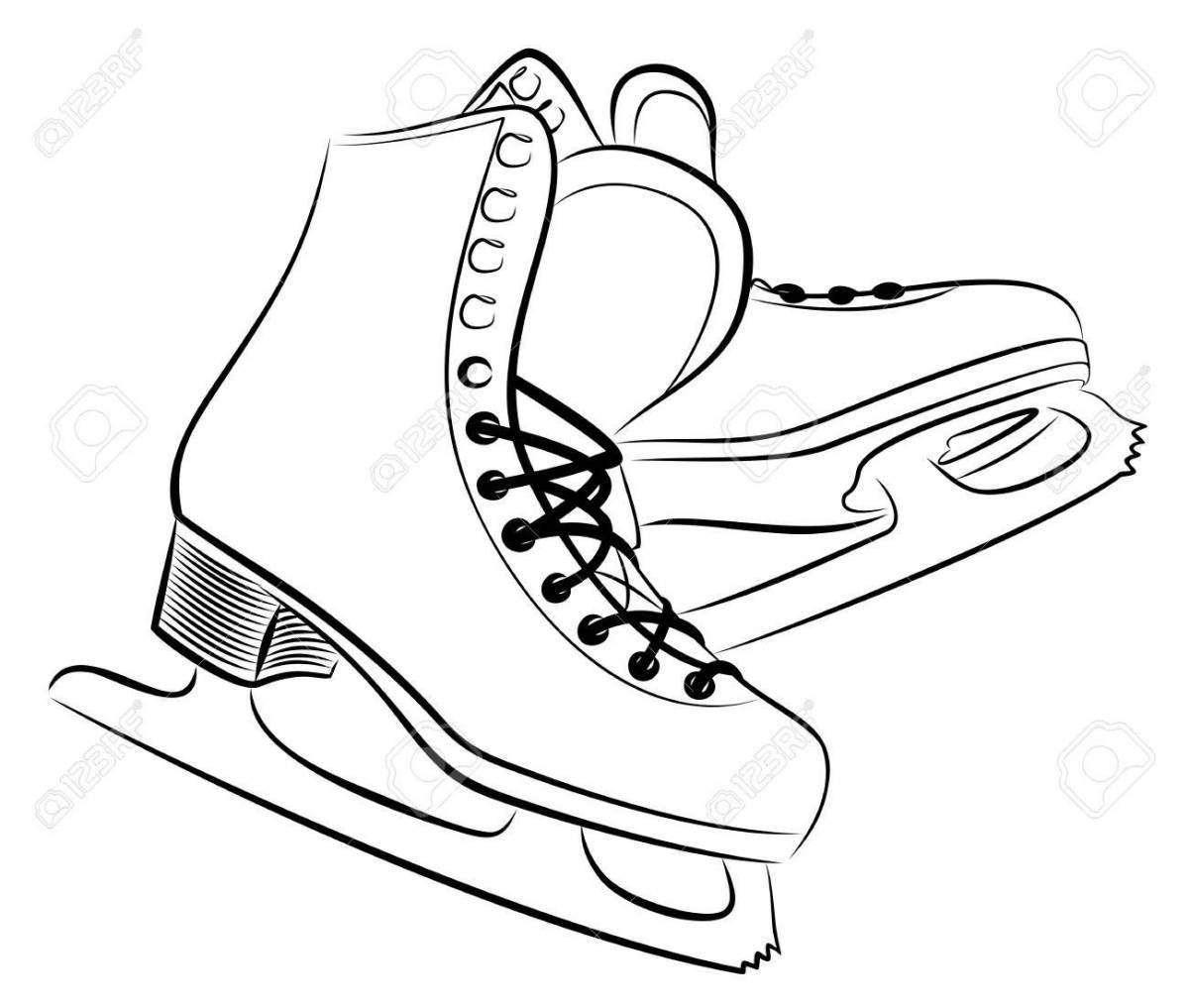Coloring page adorable skate