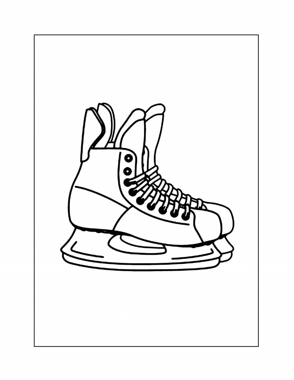Adorable skate pattern coloring page