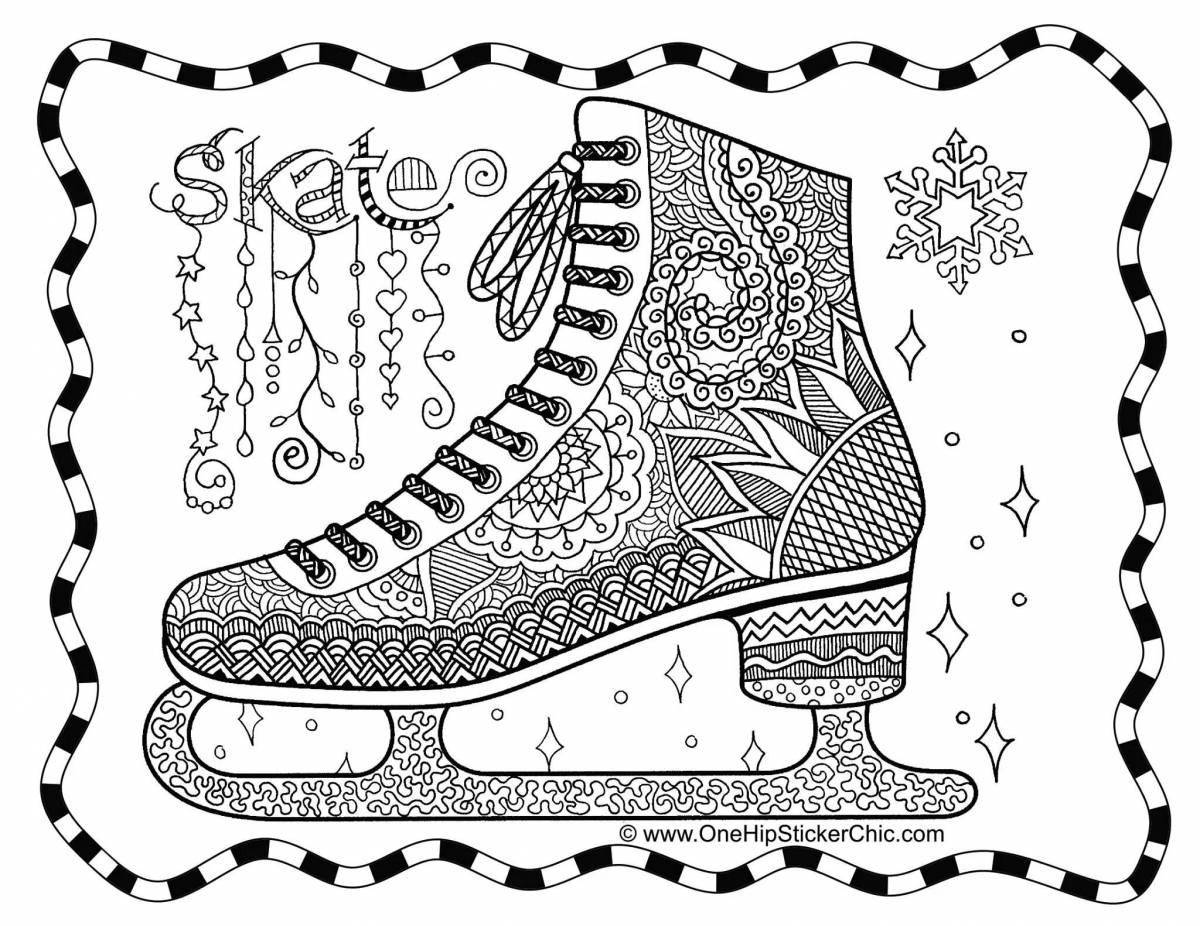 Cute skateboard coloring page