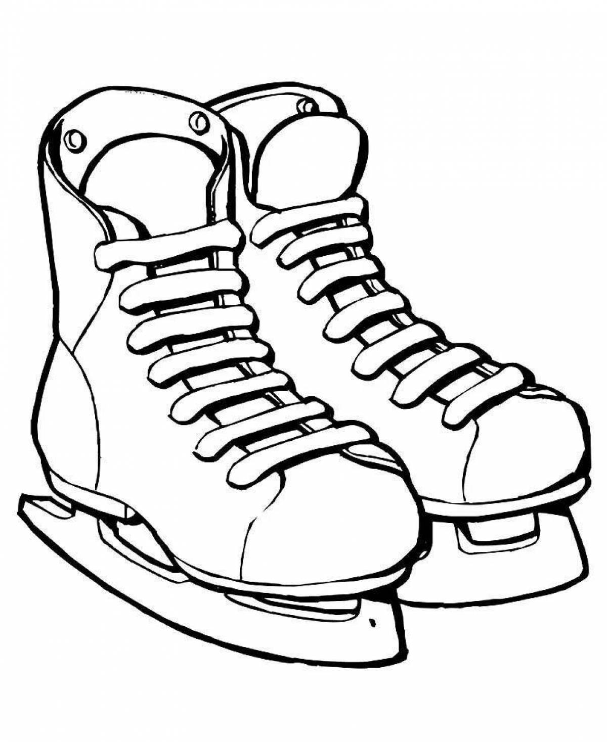 Cute skate coloring page