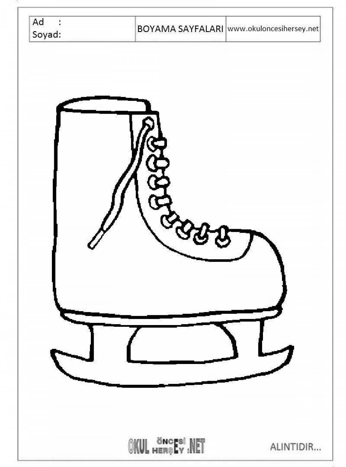 Fancy skate coloring page