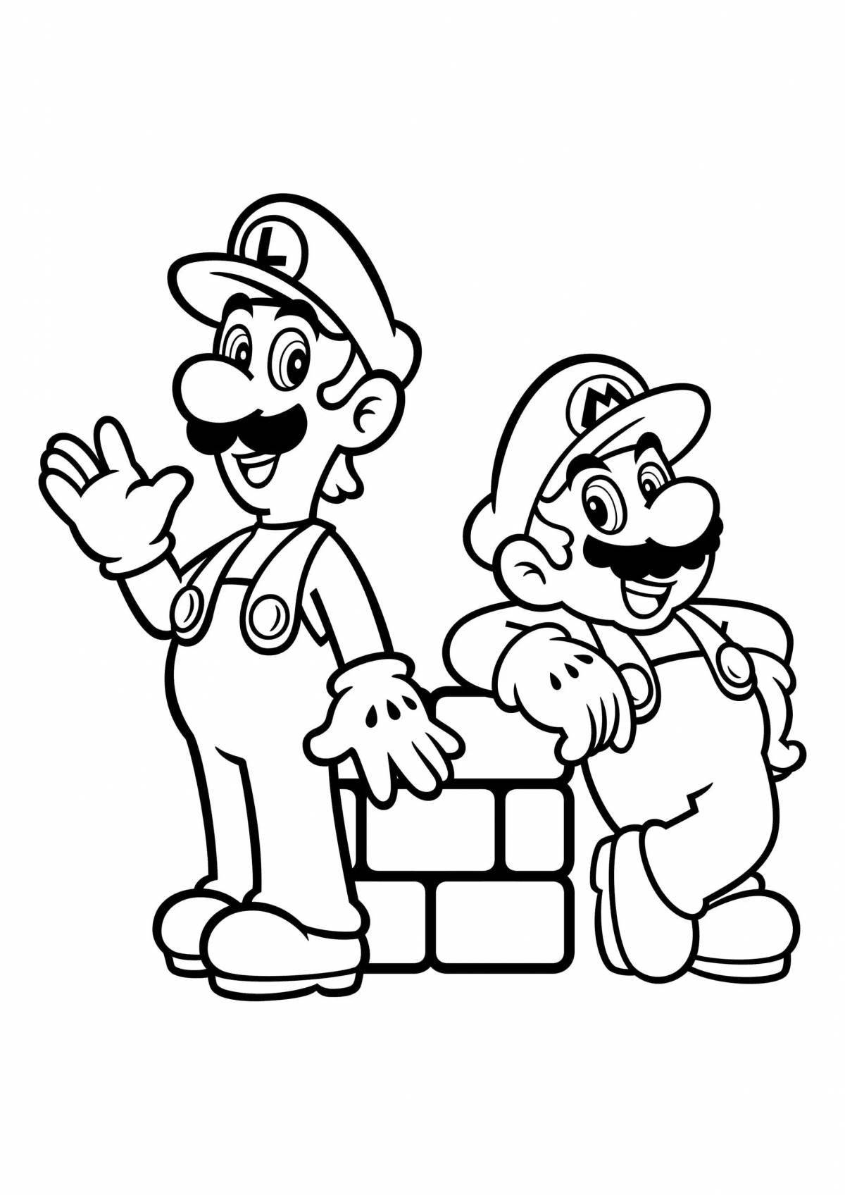 Coloring page joyful mario odyssey