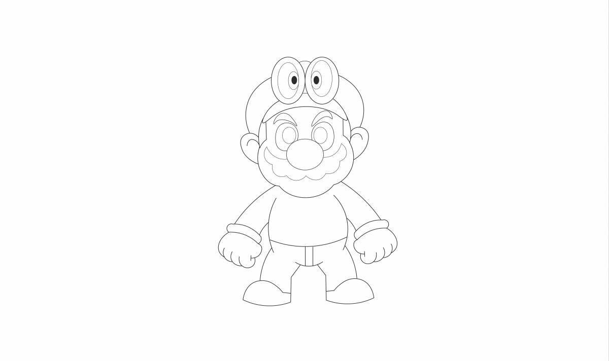 Mario odyssey amazing coloring page