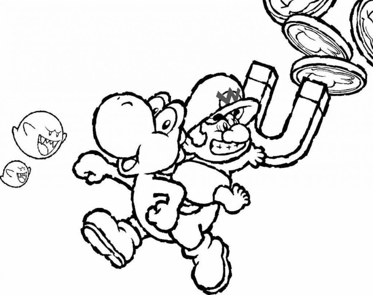 Mario odyssey cute coloring book