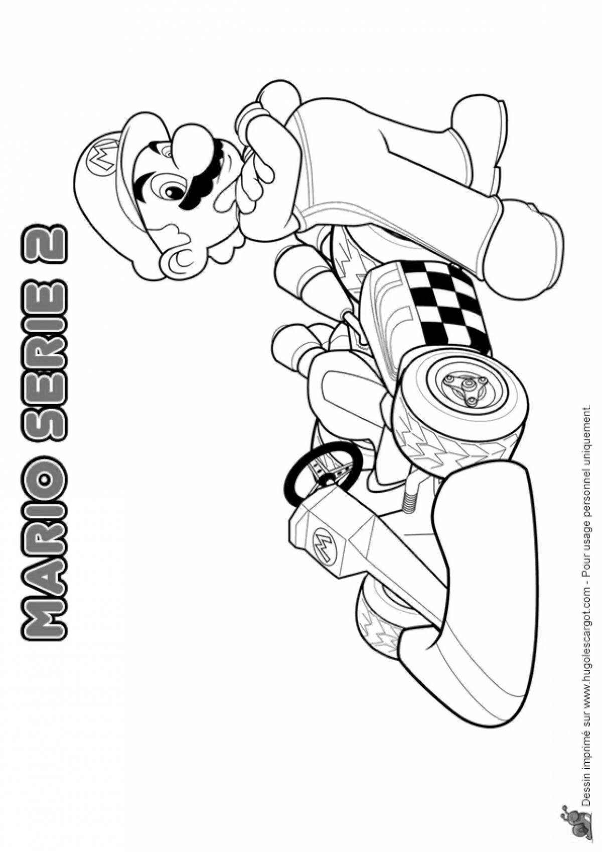 Bold mario odyssey coloring page