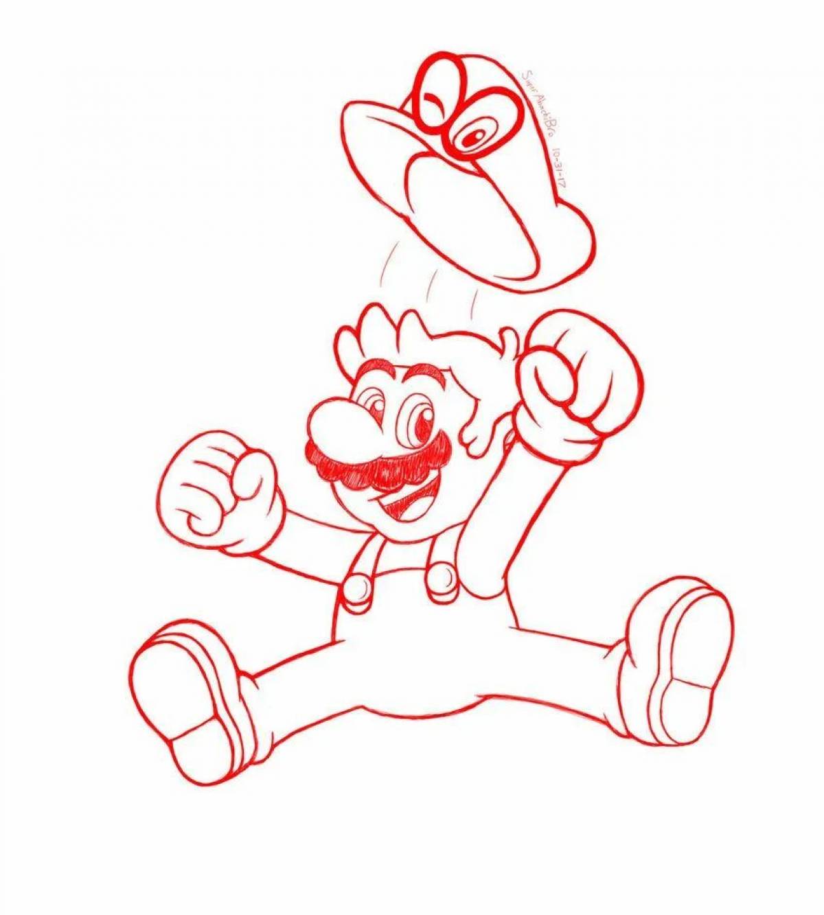 Intriguing mario odyssey coloring book