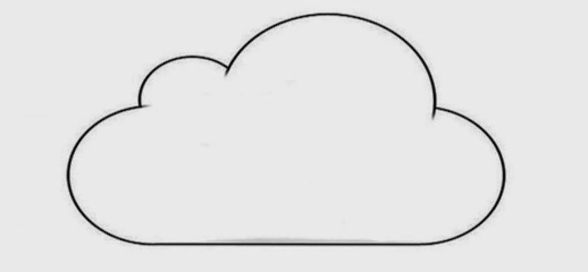 Раскраска Раскраска красочный облачный узор