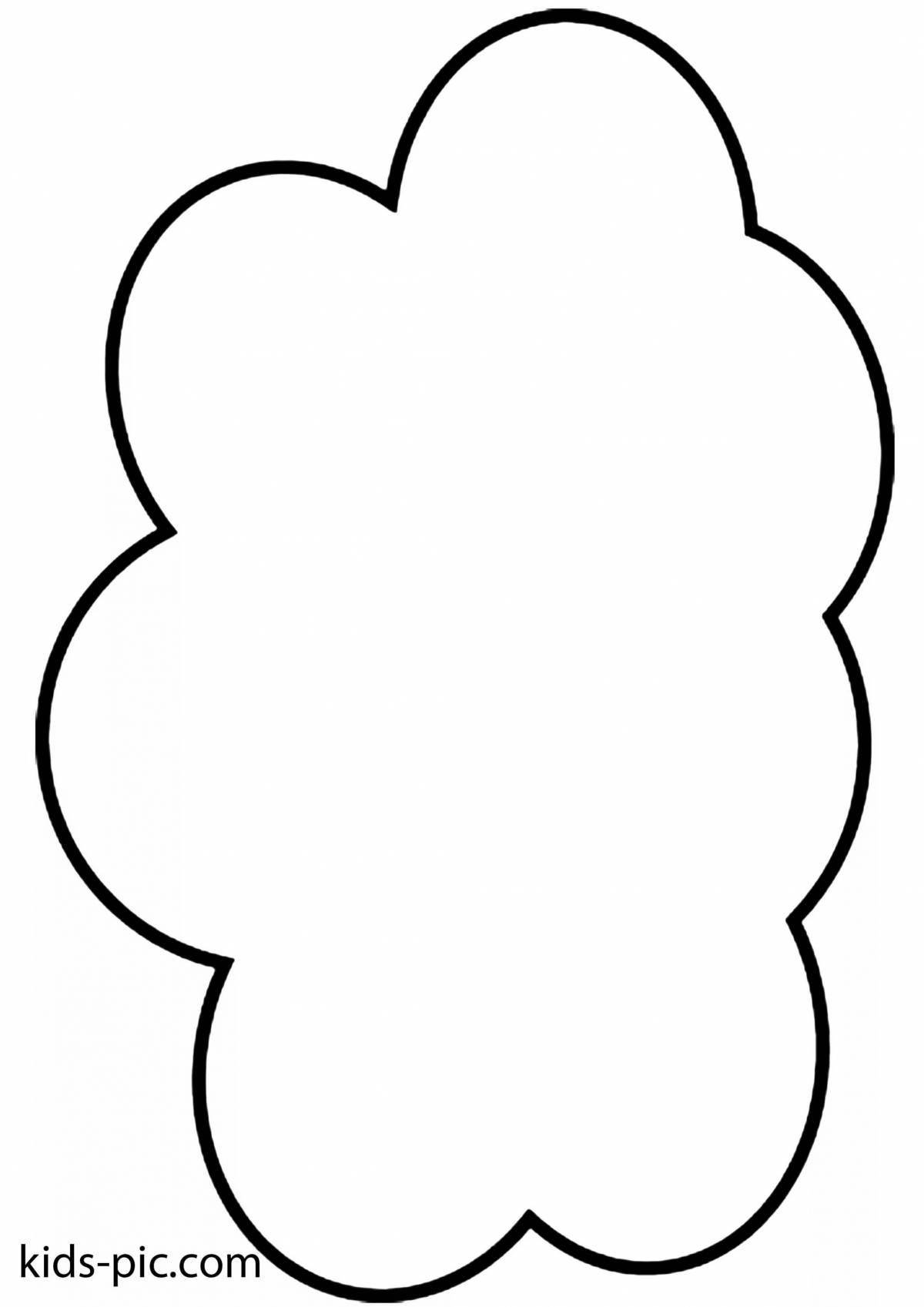 Раскраска Восхитительная страница раскраски с облачным узором