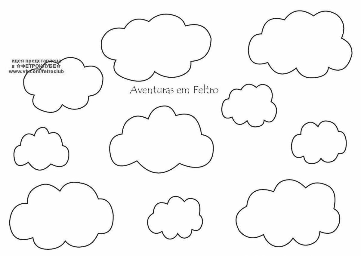 Раскраска Раскраска чудесный облачный узор