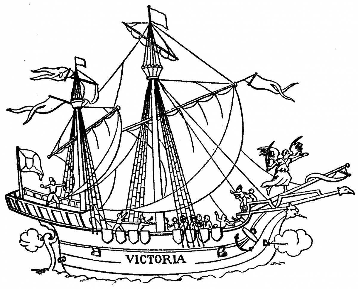 Раскраска Великие путешественники #8