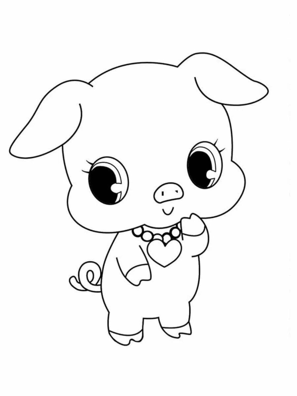 Раскраска Раскраска «игривые собачки-милашки»