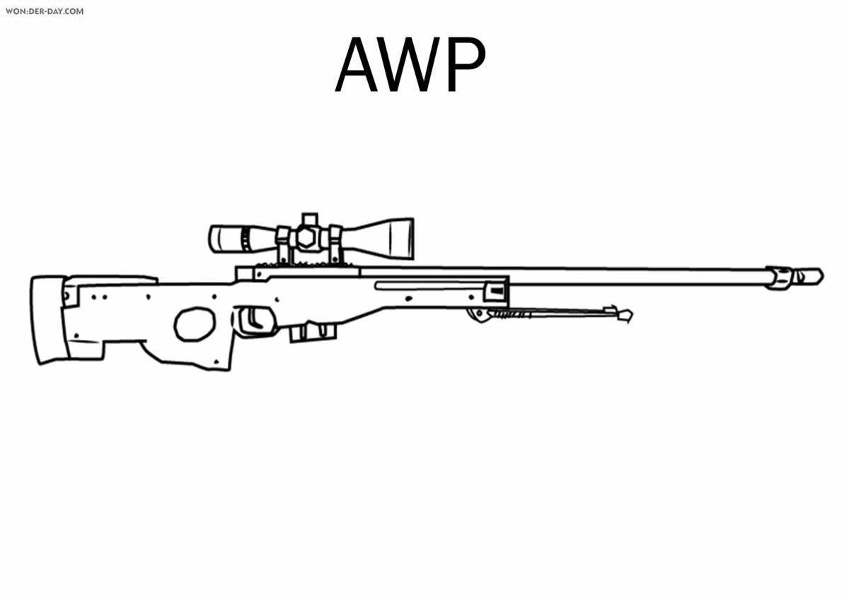 чертеж awp снайперской винтовки для дерева фото 4