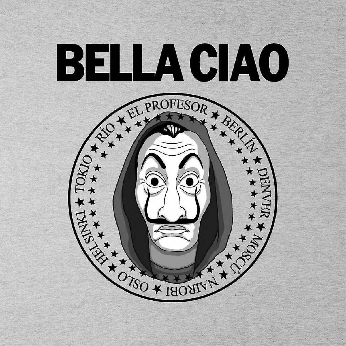 Bella chao colorful coloring page