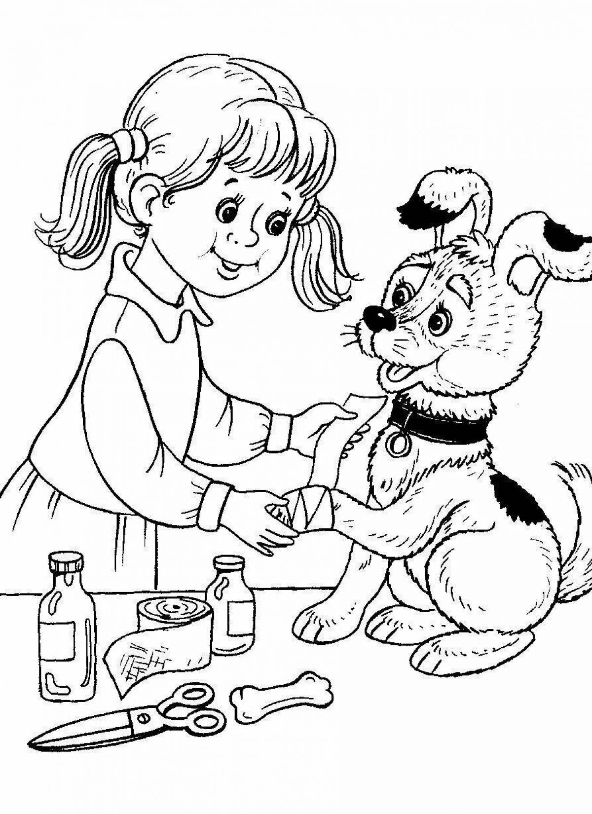 Coloring page wise care