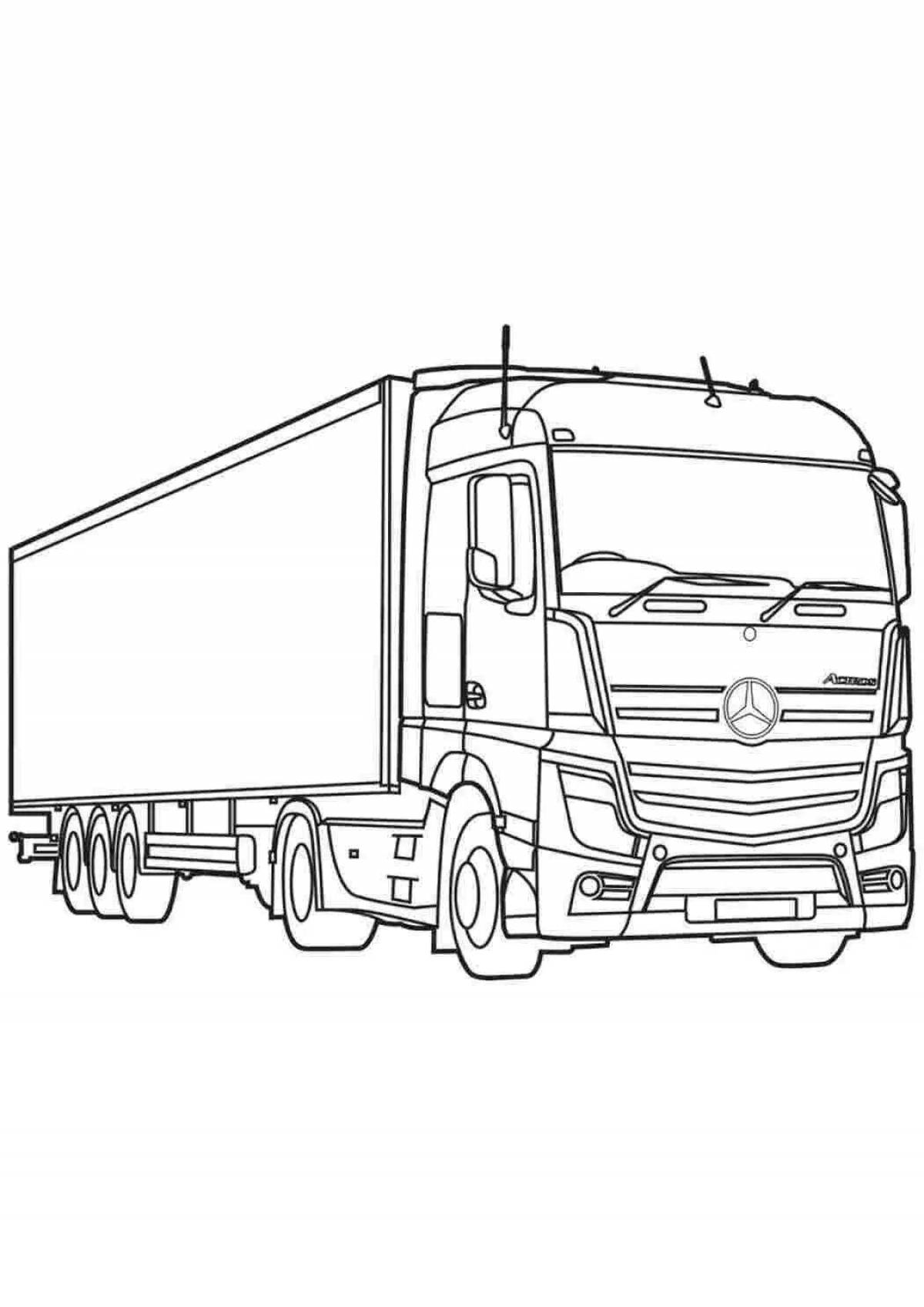 Dynamic truckers 2 coloring page