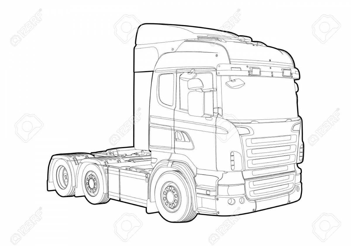 Color-explosive truckers 2 coloring page