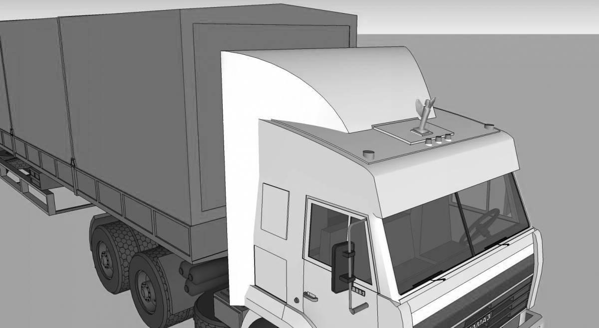 Colour-dynamic truckers 2 coloring page