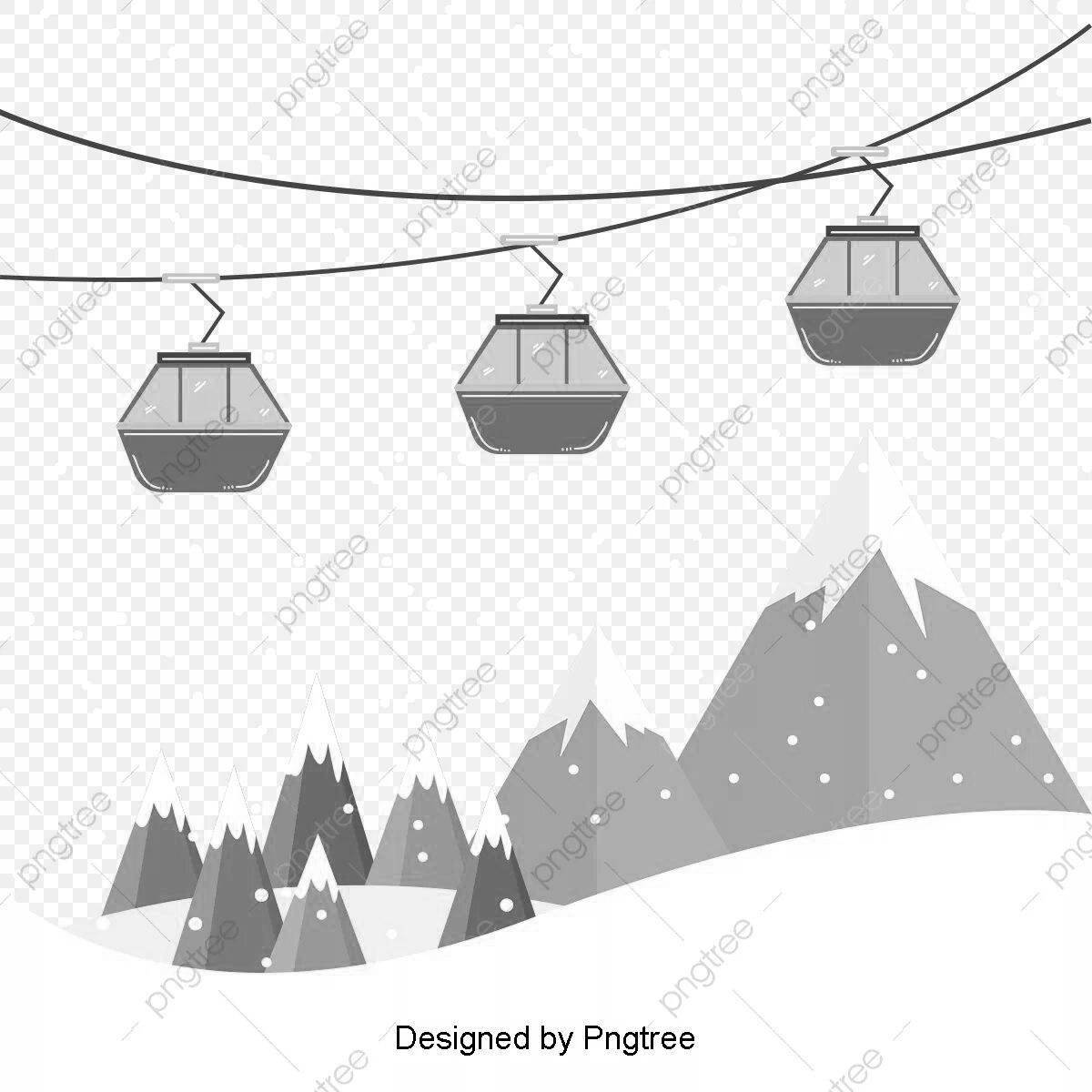 Exciting coloring of the cable car