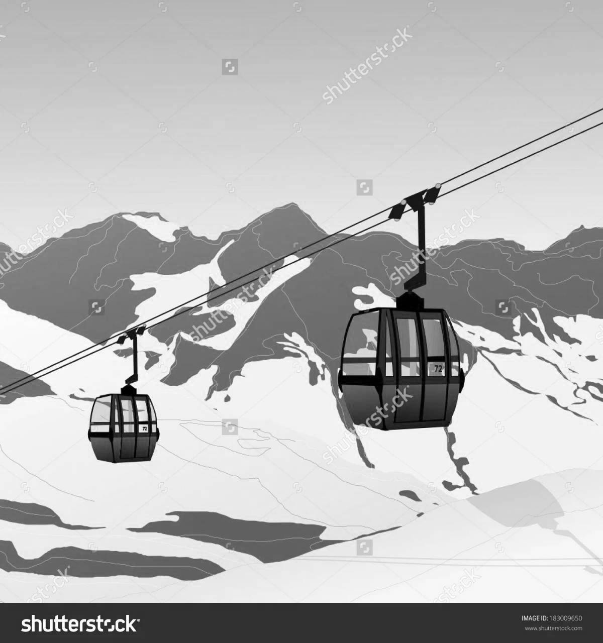 Coloring live cable car