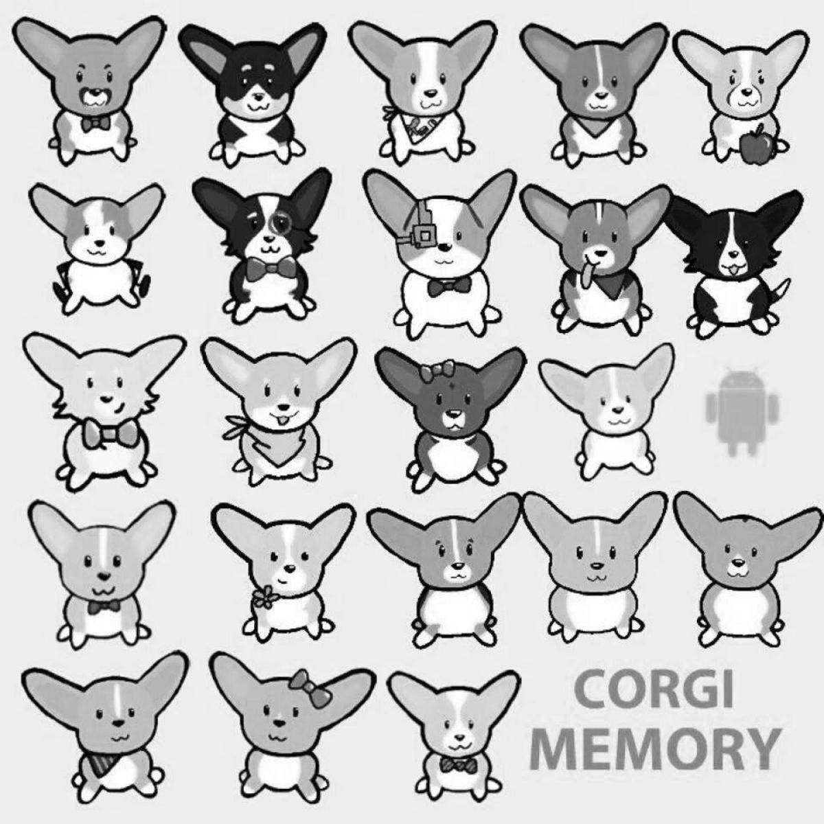 Playtime corgi cuties coloring book