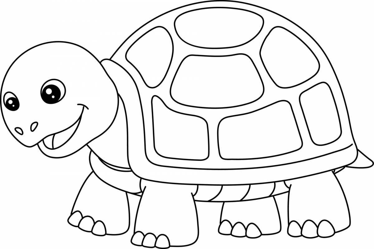 Creative minecraft turtle coloring page