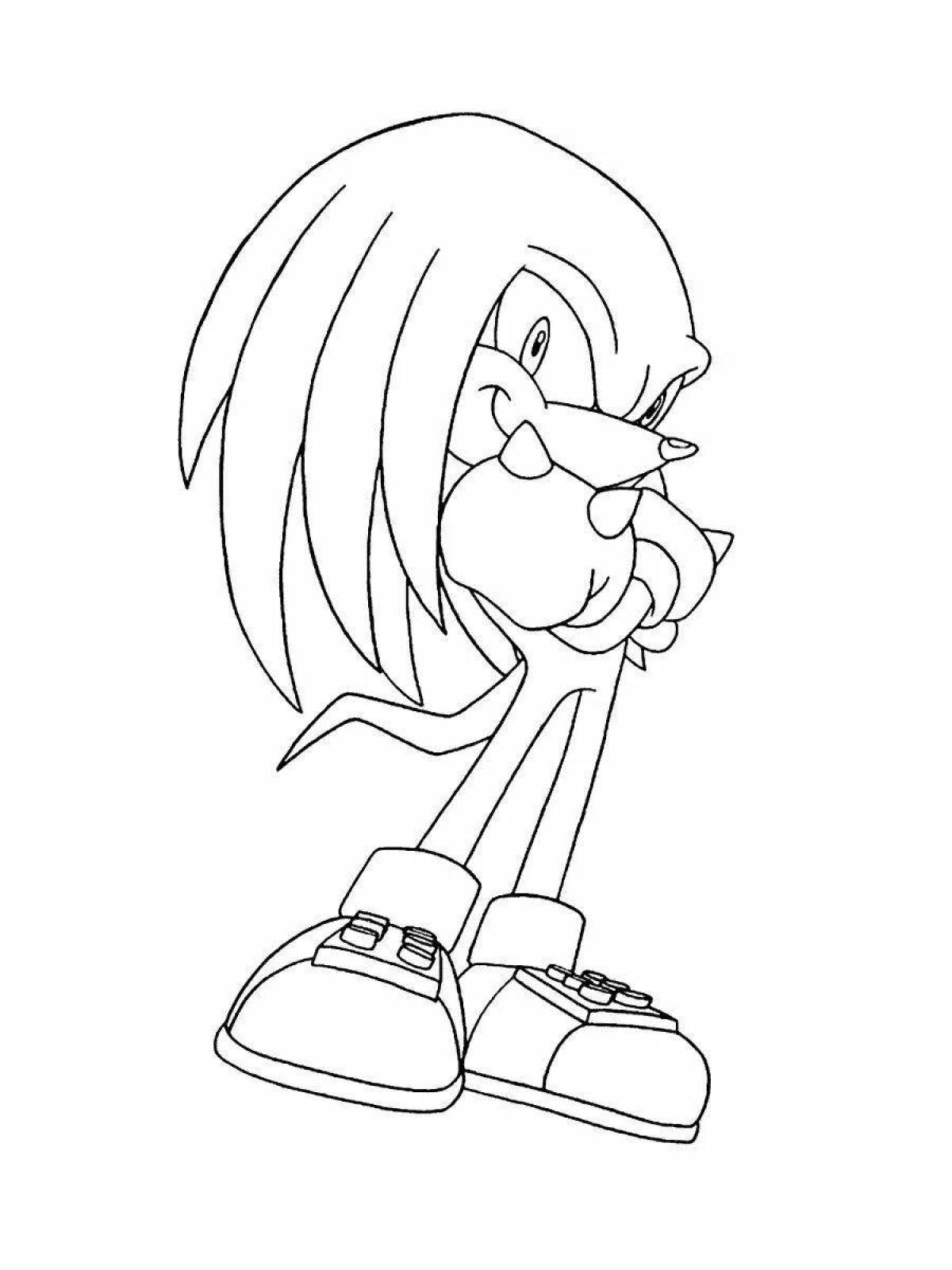 Coloring book bright echidna knuckles