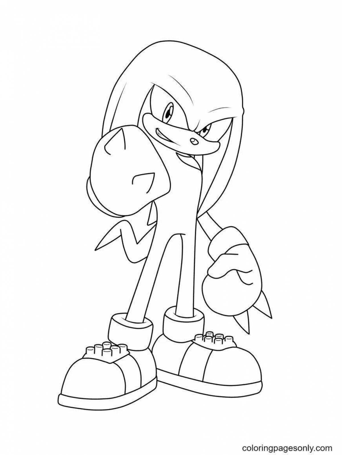 Knuckles the echidna coloring book