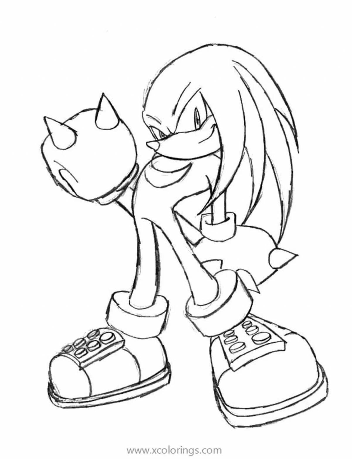 Coloring live echidna knuckles