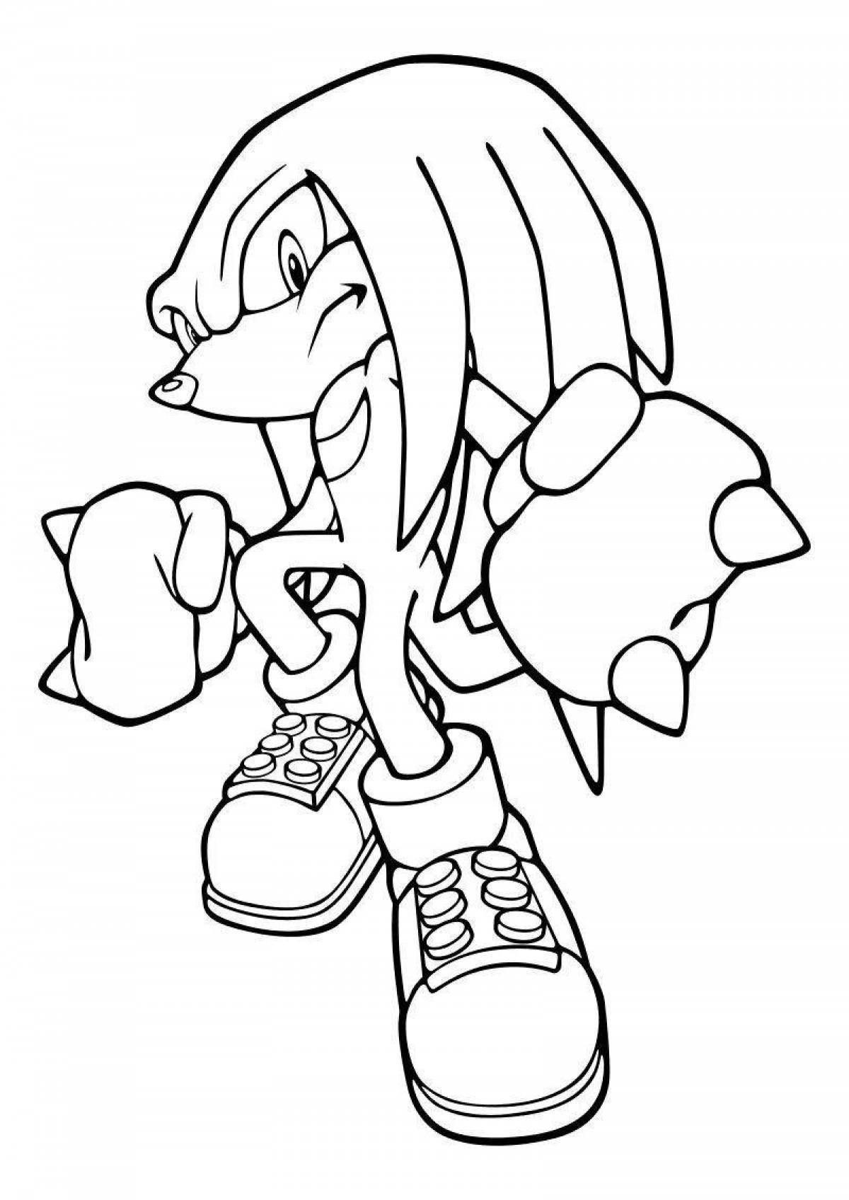 Knuckles the echidna coloring book